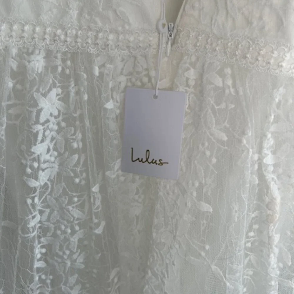 Sweetest Beloved White Mesh Sleeveless Maxi Dress NWT Style 2124916 Sz Med - Picture 7 of 10